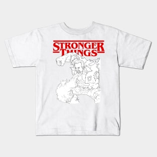 Hopper Stranger Things Parody Stronger Things Kids T-Shirt